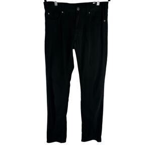 Archer Slim Straight Men's Black Denim Jeans Button Zip Closure size 32x32